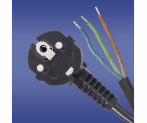 Elektro-Plast Propojovací kabel s úhlovou zástrčkou, čern...