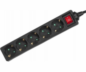 Maclean prodlužovací kabel 5 zásuvek 1,4 m černý (MCE226)