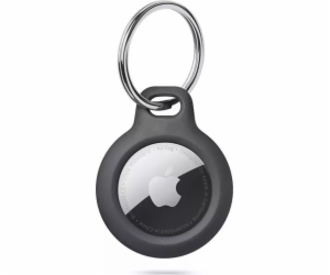 Hrubá klíčenka s TPU karabinou pro Apple AirTag Black