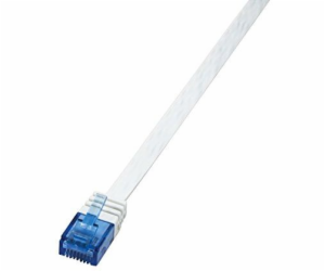 Plochý propojovací kabel LogiLink, U/UTP, Cat.6, bílý, 20...