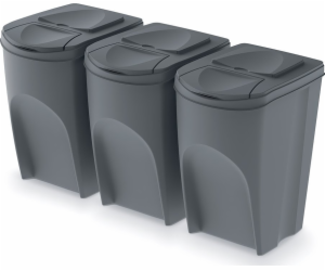 SortiBox odpadkový koš na třídění 35L šedý (IKWB35S3-405U)