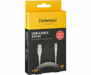 INTENSO A315C, Kábel USB 2.0-TypeC, 1,5m, biely