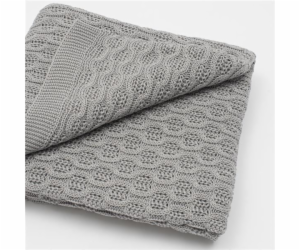 Bambusová pletená deka New Baby se vzorem 100x80 cm grey