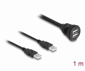Delock Kabel USB 2.0, 2 x USB Typ-A zástrčky na 2 x USB T...