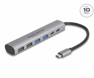 6 Port USB Hub with 4 x USB Type-A femal, 6 Port USB Hub ...