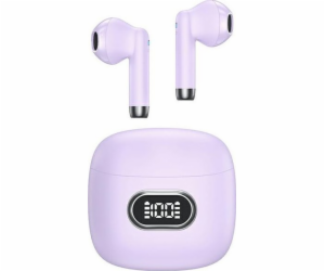  Bluetooth 5.3 TWS IA II LED sluchátka, fialová
