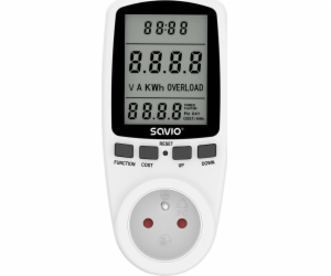  Wattmetr, energetická kalkulačka s LCD displejem, 16A, 3...