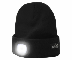 LED čelovka Cattara čepice BLACK s LED svítilnou USB nabí...