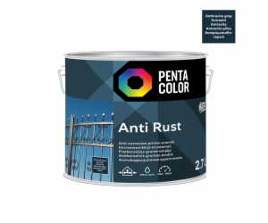 Antikorozní barva ANTI-RUST, 2,7 l, barva antracit