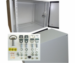 OCRACK 19" venkovní rozvaděč IP55 12U-420mm plechové dveř...