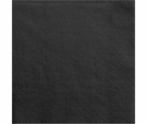 Papírové ubrousky Party Deco, černé, 33x33 cm, 20 ks univ...