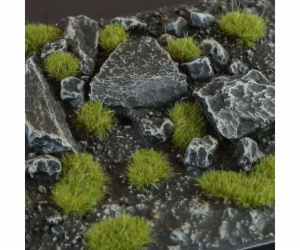 Gamers Grass : Trsy trávy – 2 mm – Suchá zelená (malá)