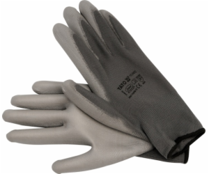 Yato Nylonové pracovní rukavice šedé 10" (YT-7472)