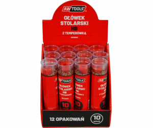 AWTools HB ČERVENÁ TESAŘSKÁ TUŽKA NA DŘEVO 10 KUSŮ AW29600