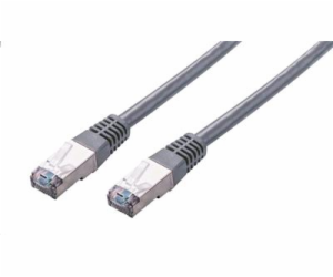 C-TECH kabel patchcord Cat5e, FTP, šedý, 10m