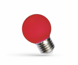 LED žárovka, Spectrum, P45, 1W, E27, červená barva