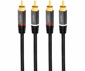 LogiLink RCA (Cinch) x2 - RCA (Cinch) x2 kabel 1,5 m čern...
