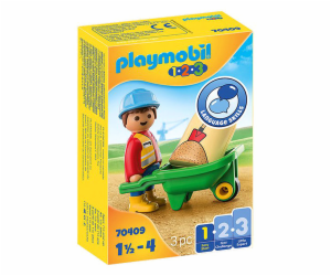 Dělník s kolečkem Playmobil, 1.2.3, 3 dílky