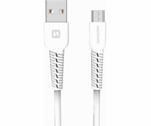 Swissten datový kabel usb / micro usb 1,0 m bílý