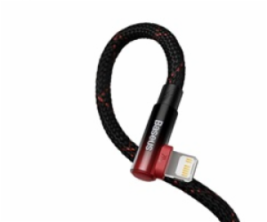 Baseus úhlový kabel USB-C - Lightning, 20W 1m, červený