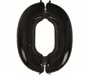 Balónek GoDan Foil CYFRA 0, B&C, černý - 92 cm