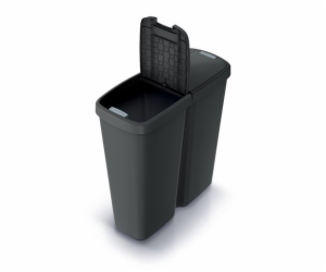Odpadkový koš Prosperplast COMPACTA Q DUO, 50 l recyklova...