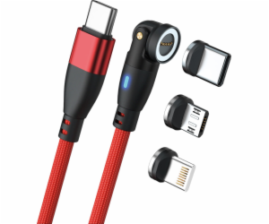 RealPower Magnetický kabel USB kabel 100 Watt, 1 m, otočn...