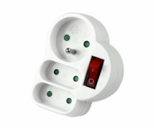 Konnoc DX-FZBK-01/01-2 rozbočka 1xkul.+2xplochá zásuvka s...