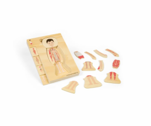 Bigjigs Toys Dřevěné puzzle Anatomie chlapec