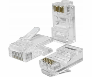 Qoltec Průchozí zástrčka konektor RJ45 | CAT6 | UTP | Prů...