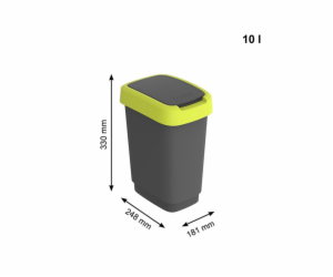ROTHO Twist Lime - odpadkový koš – 10l