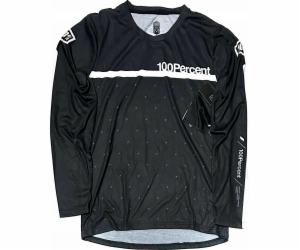 100% Pánské tričko 100% AIRMATIC Jersey dlouhý rukáv Čern...