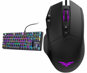 Klávesnice PREYON Red Blitz Claw (PRBC87B) + herní myš Pr...