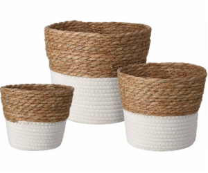 Home Styling Collection Ratanové úložné koše, 3 kusy