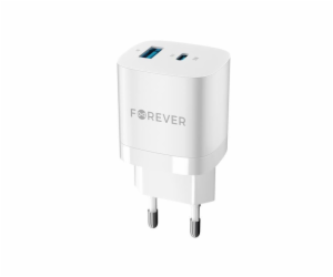Rychlonabíječka do sítě Forever TC-05 PD+USB GaN 33W bílá