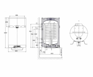 DRAZICE Kombinovaný bojler Dražice OKC 125/1m2, 120l