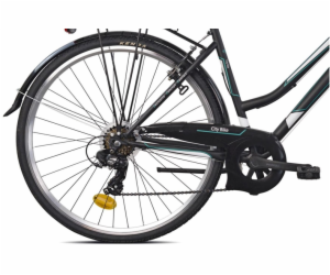 OUTLINER Městské kolo Outliner, 28", bílá/černá/žlutá