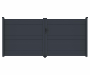 Brána G21 Orlando 350x158 cm dvoukřídlá, antracitová