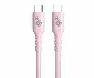 TB USB C - USB C 60W Jelly kabel 1m růžový