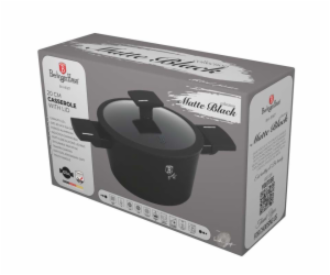 Kastrol s titanovým povrchem a poklicí 20 cm Matte Black ...