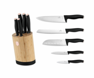 Sada nožů se stojanem BAMBOO 6 ks nerez Black Rose Collec...