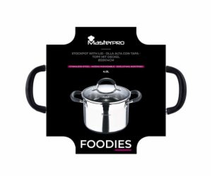 Hrnec s poklicí nerez FOODIES 20 cm 4 litry BGMP-1505-BK
