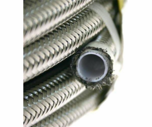 TurboWorks Vlnitá teflonová hadice PTFE AN4 5,5 mm s ocel...