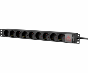Caymon Power Strip 1U 19 9x schuko CEE 7/4 (PSR109GS/B)