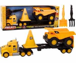 LeanToys Stavební stroje Sada Nákladní Auto Sklápěč Pohyb...