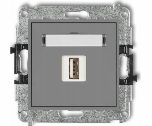 Karlik USB-AA zásuvka Karlik Mini 27MGUSB-1 single 2.0 še...
