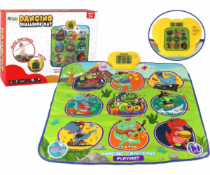 LeanToys Taneční podložka s dinosaury 90 cm x 86 cm