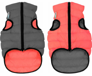 DOGGY Psí bunda XS 25 Airyvest, oboustranná, korálová + šedá