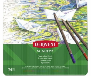 Derwent Akvarelové tužky práškové kovové, 24 ks