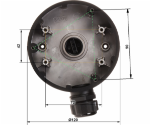 Hikvision DRŽÁK KAMERY DS-1280ZJ-DM46(ČERNÝ) Hikvision